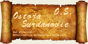Ostoja Surdanović vizit kartica